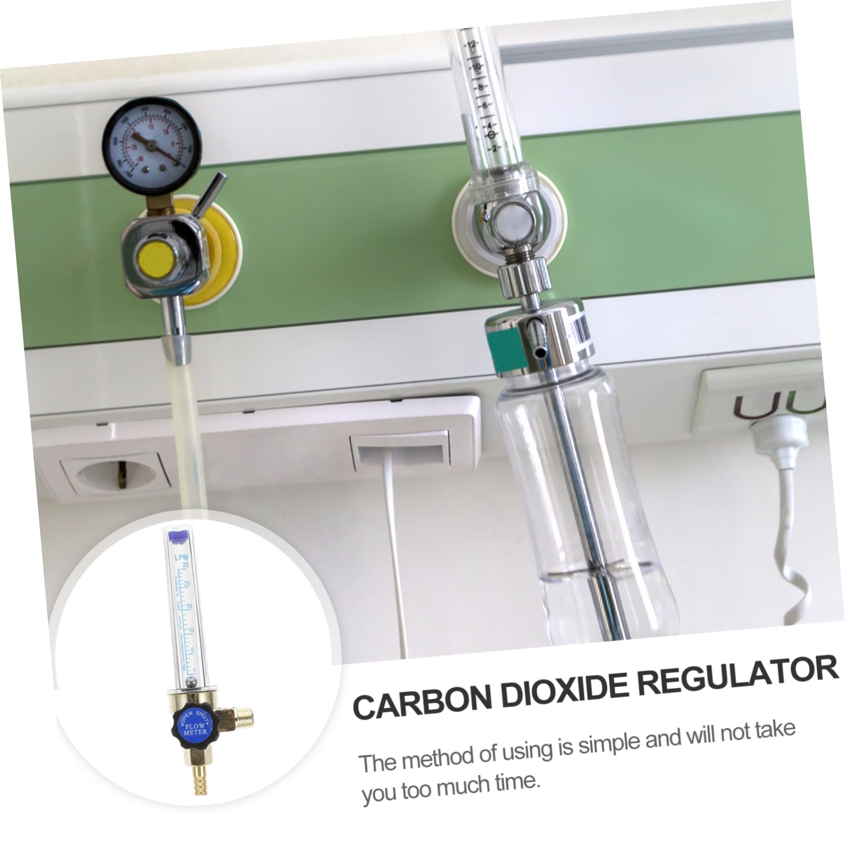 HOMOCONO 0.15mpa Range Argon Flow Regulator Gauge Co2 Argon Indicator for Welding