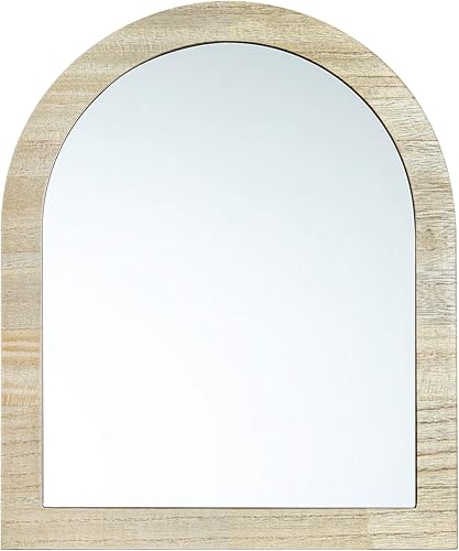 SWTHONY Espejos circulares pequeños bohemios para decoración de pared, espejo de pared con marco de madera redondo rústico, espejo de pared