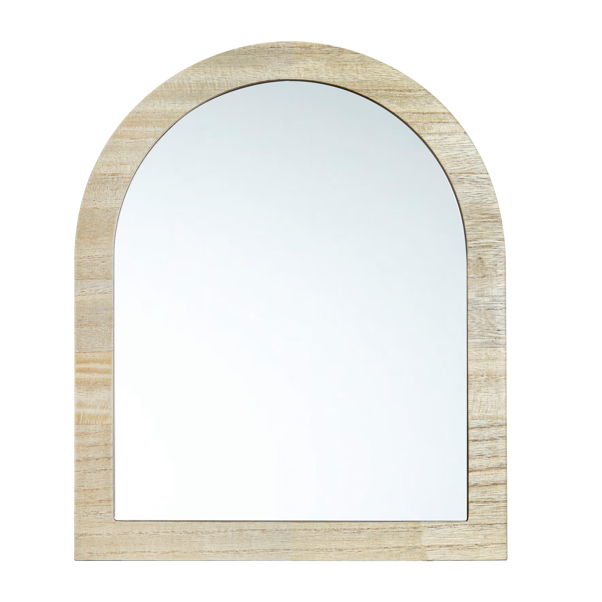 SWTHONY 13 x 15.7 Inch Boho Small Arch Mirrors for Wall Decor, Hanging Rustic Wood Frame Mirror for Farmhouse, Nursery, Bedroom, Livingroom