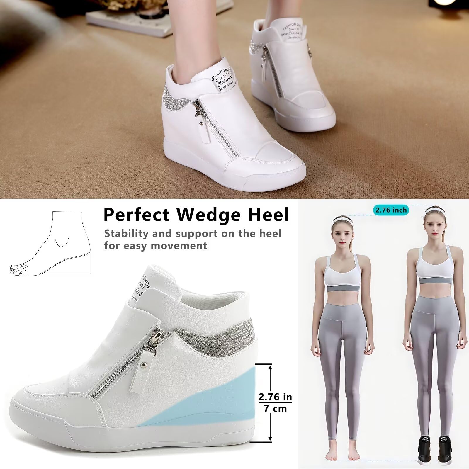 Zapatillas Deportivas de Cuña para Mujer