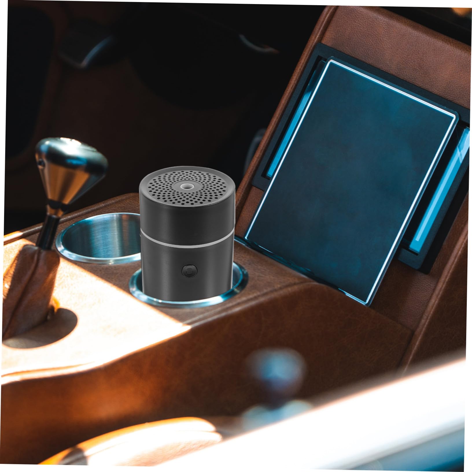 Mini Diffusore Profumo Portatile per Auto Umidificatore USB Ricaricabile Design Compatto Nero per Interni Ufficio e Camera da Letto