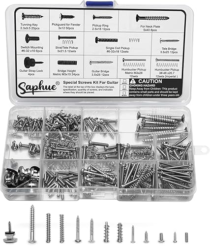 Miniatura 8 de SAPHUE Tornillos para guitarra eléctrica de 0.118 pulgadas (0.118 in), protectores de púa, tornillos de montaje de placa de arañazos para Fender