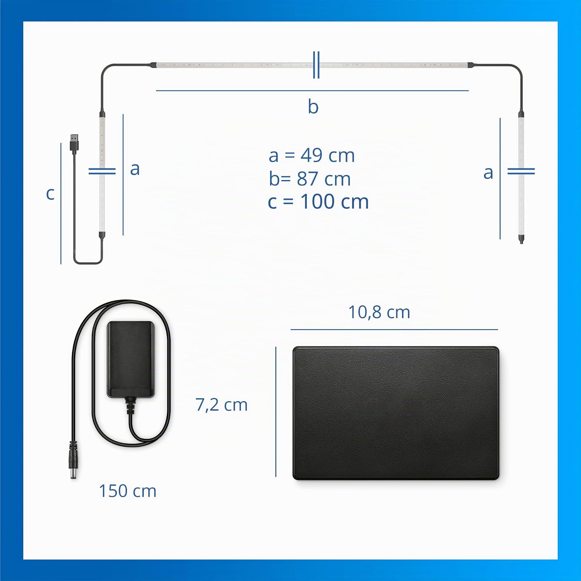 Philips Smart Lighting HDMI Sync Box, Striscia LED RGBIC per TV 40-50" | Luce dietro TV, Dimmerabile, Sincronizzazione con film e musica, HDMI 2.0 4K a 60 Hz, Smart Home, Compatibile con WiZ