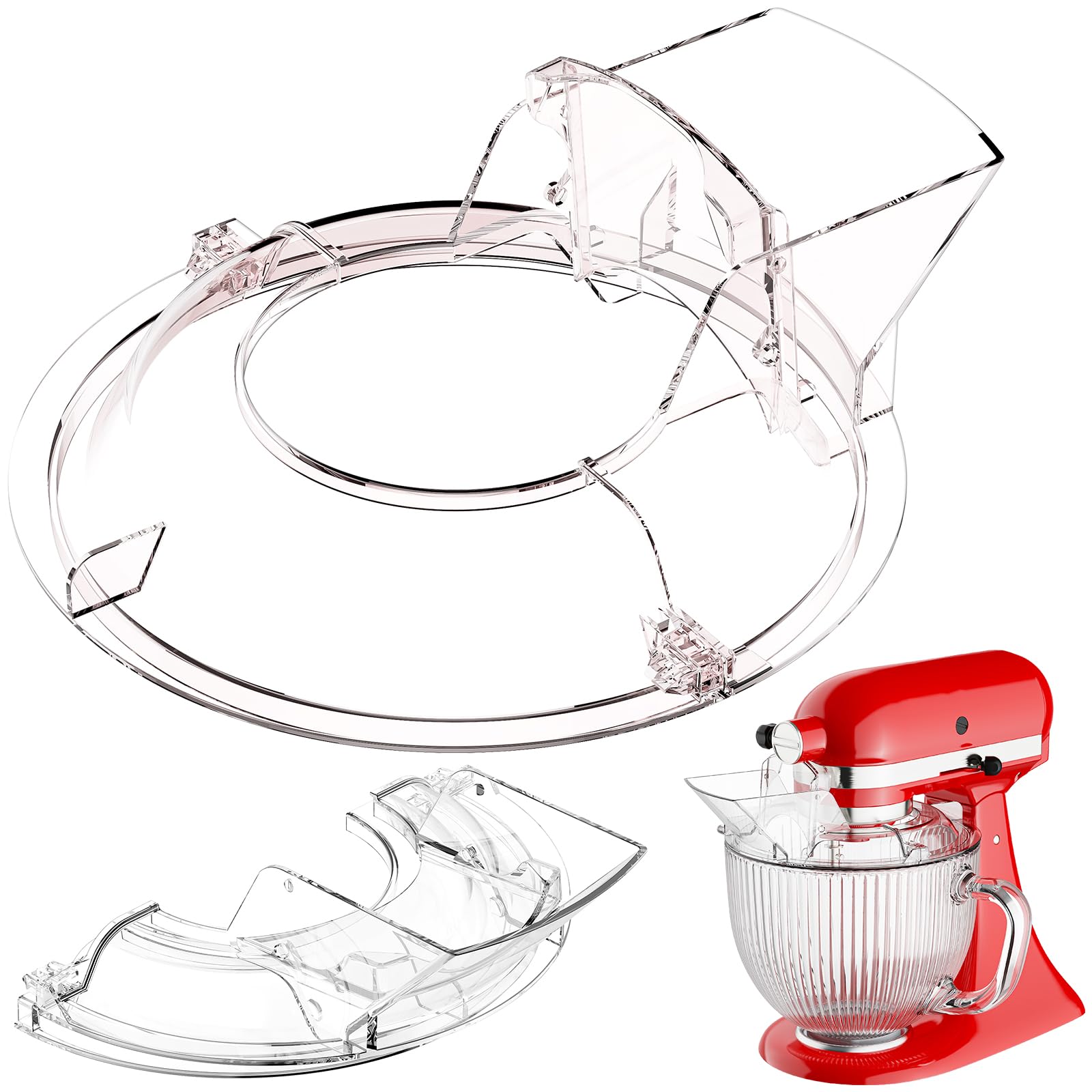Pouring Shield for KitchenAid 4.5-5QT Tilt-Head Stand Mixer Bowls