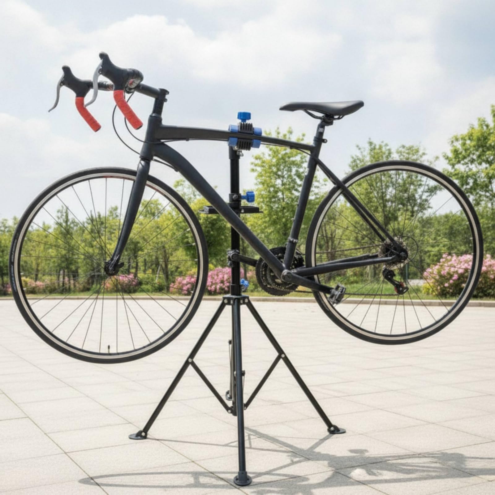 Reparación Bicicletas con Banja Ligero Reparación Bicicletas Plegable Compacto para Eniastas l Ciclismo, Garaje, Rojo