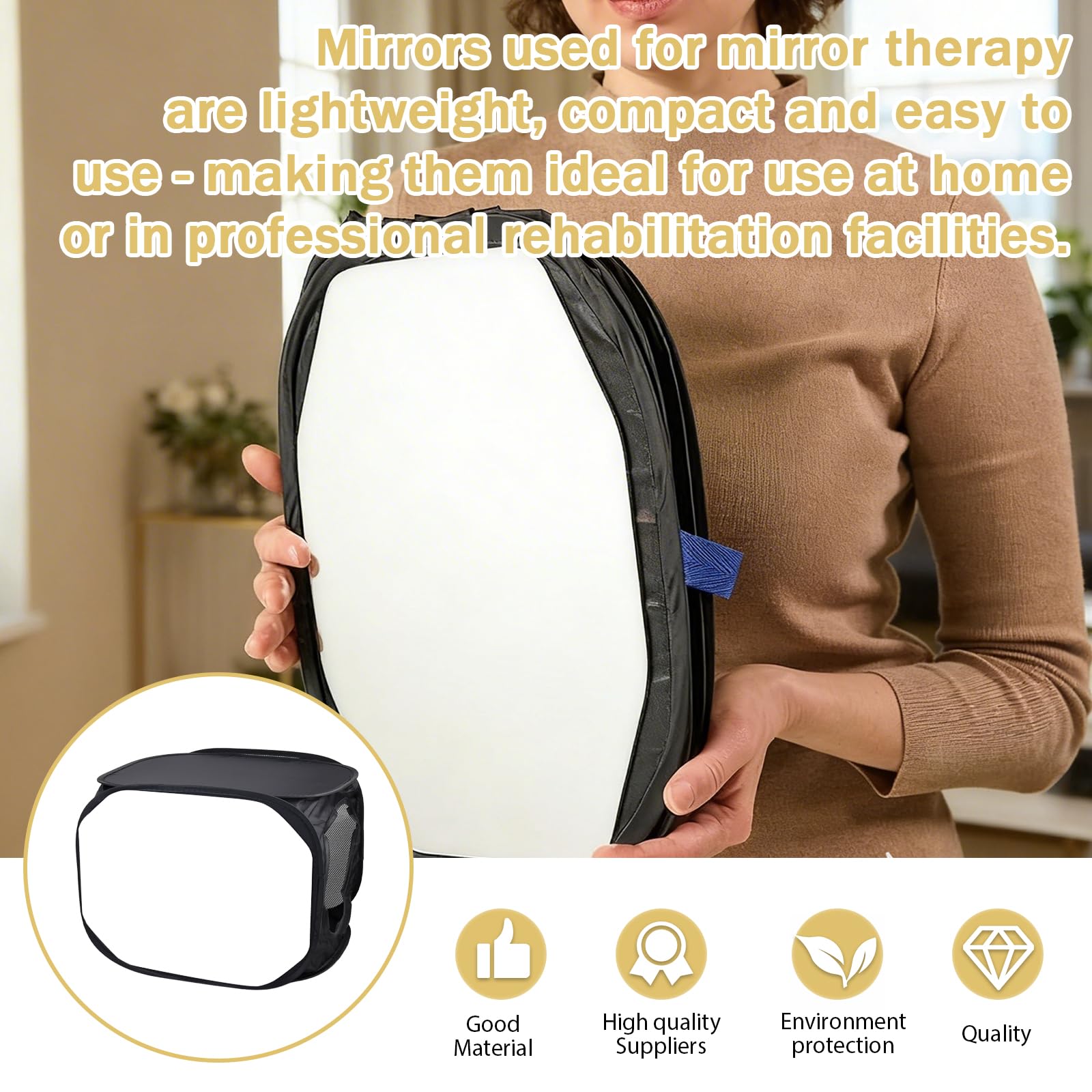 Miroir thérapeutique pour la récupération des accidents vasculaires cérébraux, outil professionnel pour la thérapie des mains, boîte de thérapie miroir pour la récupération des mains en cas de PLP