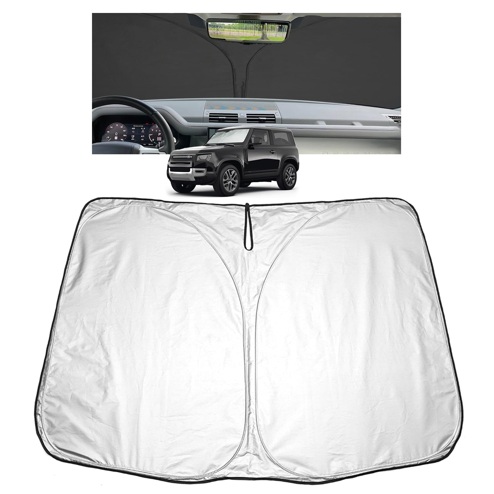 [Mise à Niveau] GAFAT Compatible avec Land Rover Defender 90 110 2020-2025 2026 Pare-Soleil intérieur, Defender 110 Accessoires Parasole Pare-Soleil Protection Solaire, Refroidissement, Protection UV