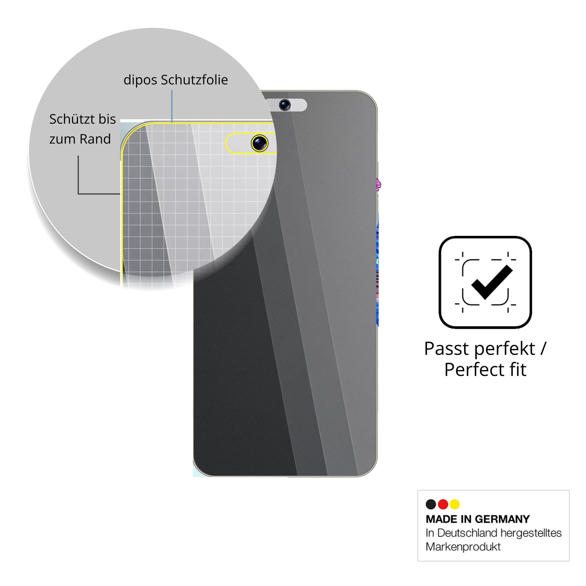 dipos Protector de Pantalla Antiespía para DEMANN A18 Pro | Película protectora mate, filtro de privacidad 4 vías, ajuste perfecto, antiarañazos, sin burbujas, autoadhesivo
