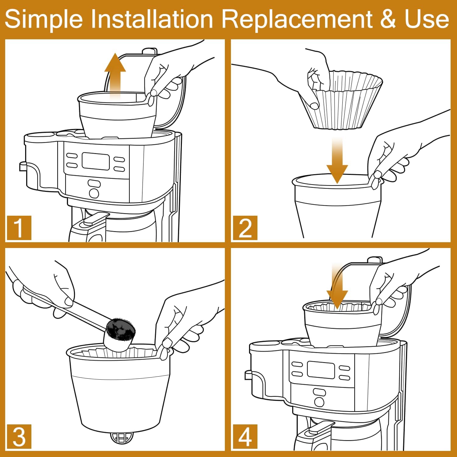 HASMX 990117900 Coffee Maker Brew Basket Replacement for Hamilton Beach 2-Way Coffeemaker Models 49980 49980A 49980Z 49983 49983S (1-Pack)
