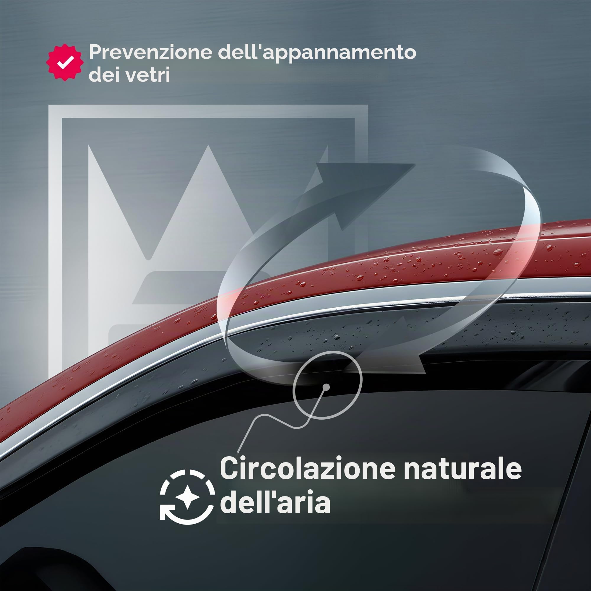 MOTOS Deflettori Finestrini Auto per LEAPMOOTR T03 dal 2020 Deflettori d'Aria Antiturbo e Antivento, Protezione dalle Intemperie, Riduzione del Rumore, Installazione Semplice, Durata e Robustezza
