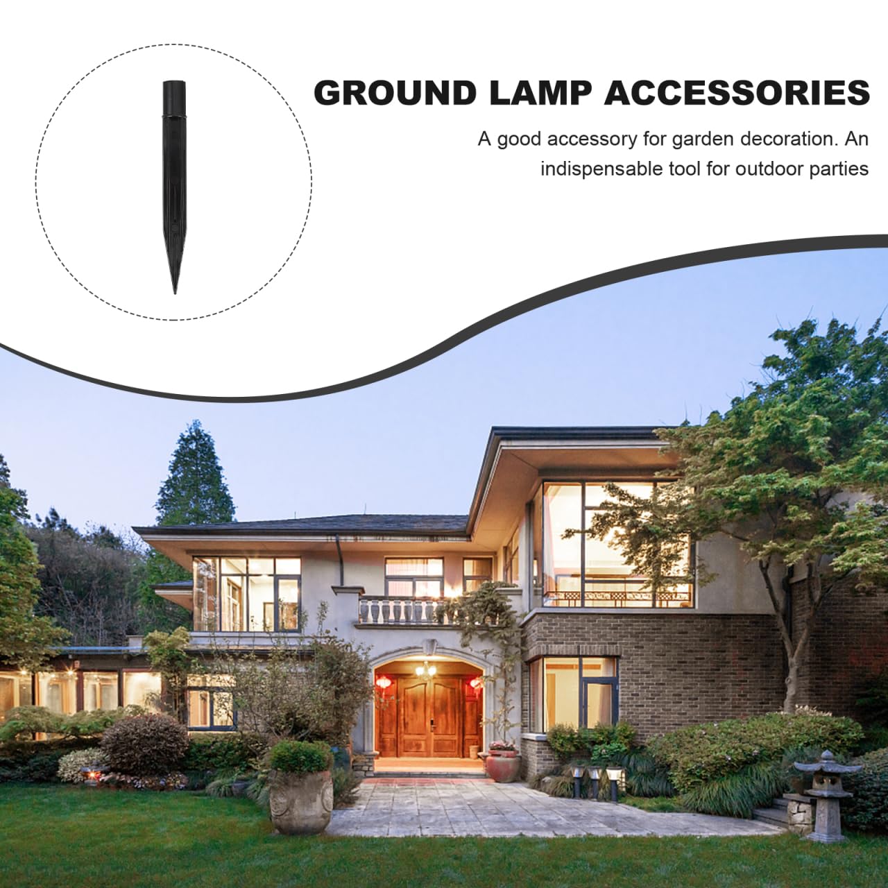 10 Pz Picchetti Di In Plastica Picchetti Per Luci Sostituzione Per Luci Parti Per Giardino Accessori Per Pali Di Lampade Da Giardino