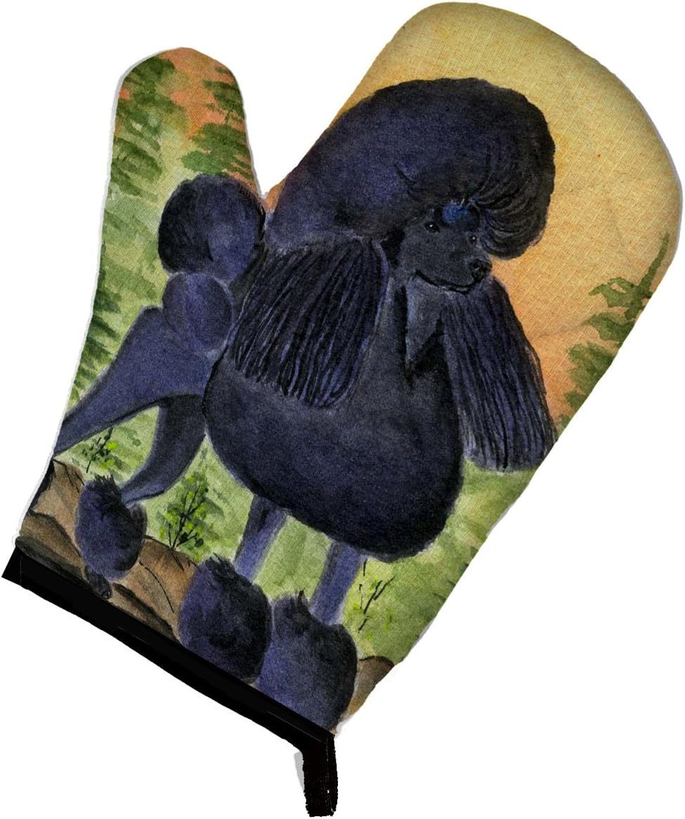 Caroline's Treasures SS8196OVMT Poodle Oven Mitt Heat Resistant Thick Oven Mitt for Hot Pans and Oven, Kitchen Mitt Protect Hands, Cooking Baking Glove