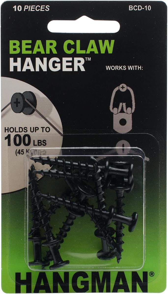 Hangman Products BCD10 Double Headed Bear Claw Hanger (10