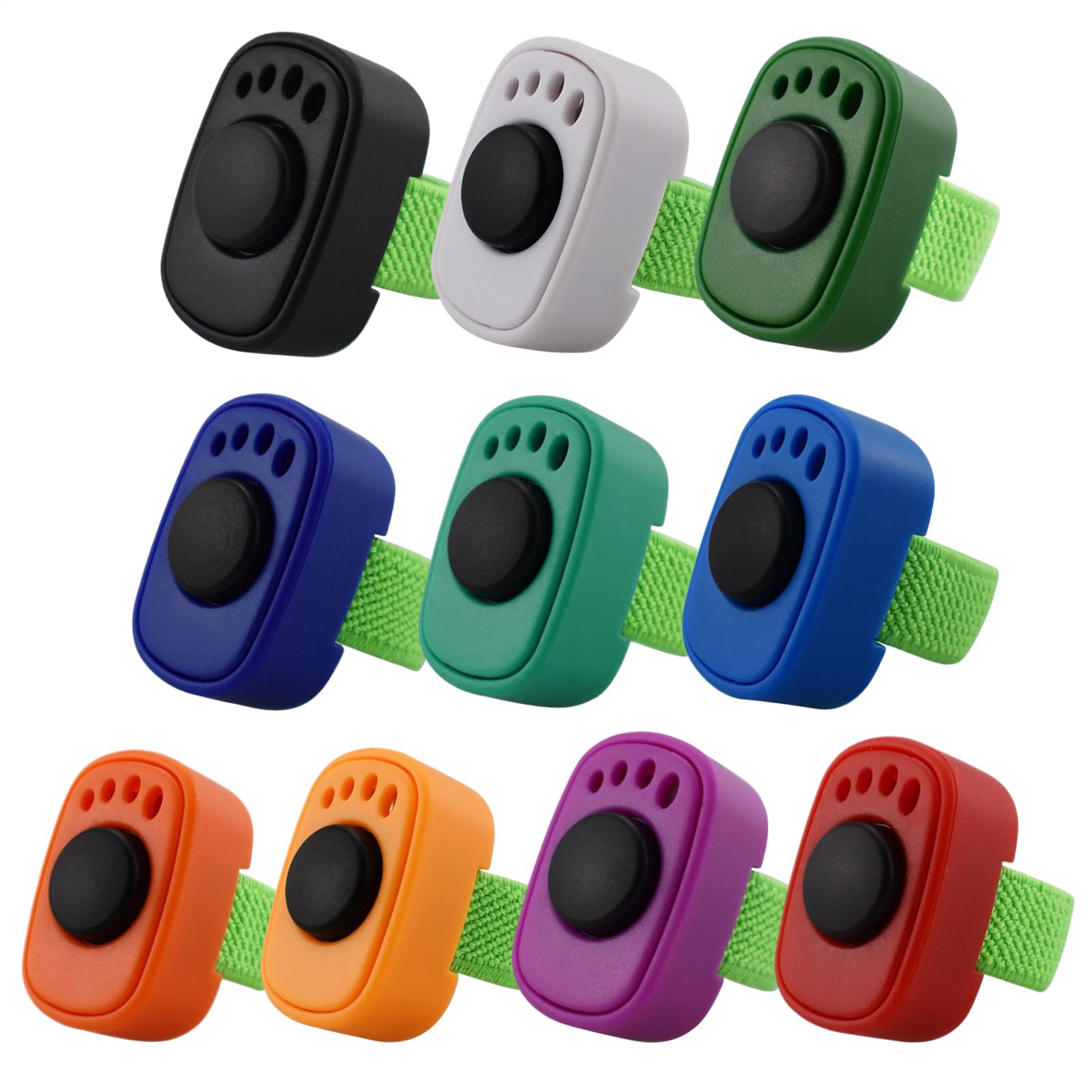 Pet Training Clicker - 10 Pieces Ring Trainer Set, Behavior Training Gear, Animal Obedience Aid, Finger Rings Sound Device | 10 Small Clickers for Dogs Cats Puppies Small Medium Large Home Travel Use
