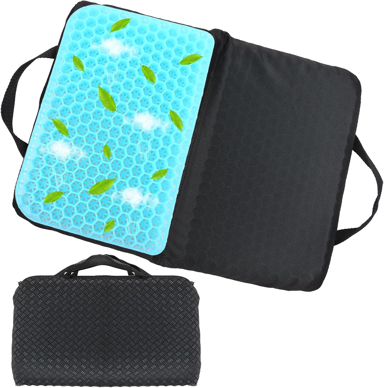 New Upgraded Portable Seat Cushion 15.7" x 11.8" Travel Seat Cushion | Foldable Travel Cushion, for Airplane Seats, Camping, Stadium, Cinema, Garden Benches Seat Cushion