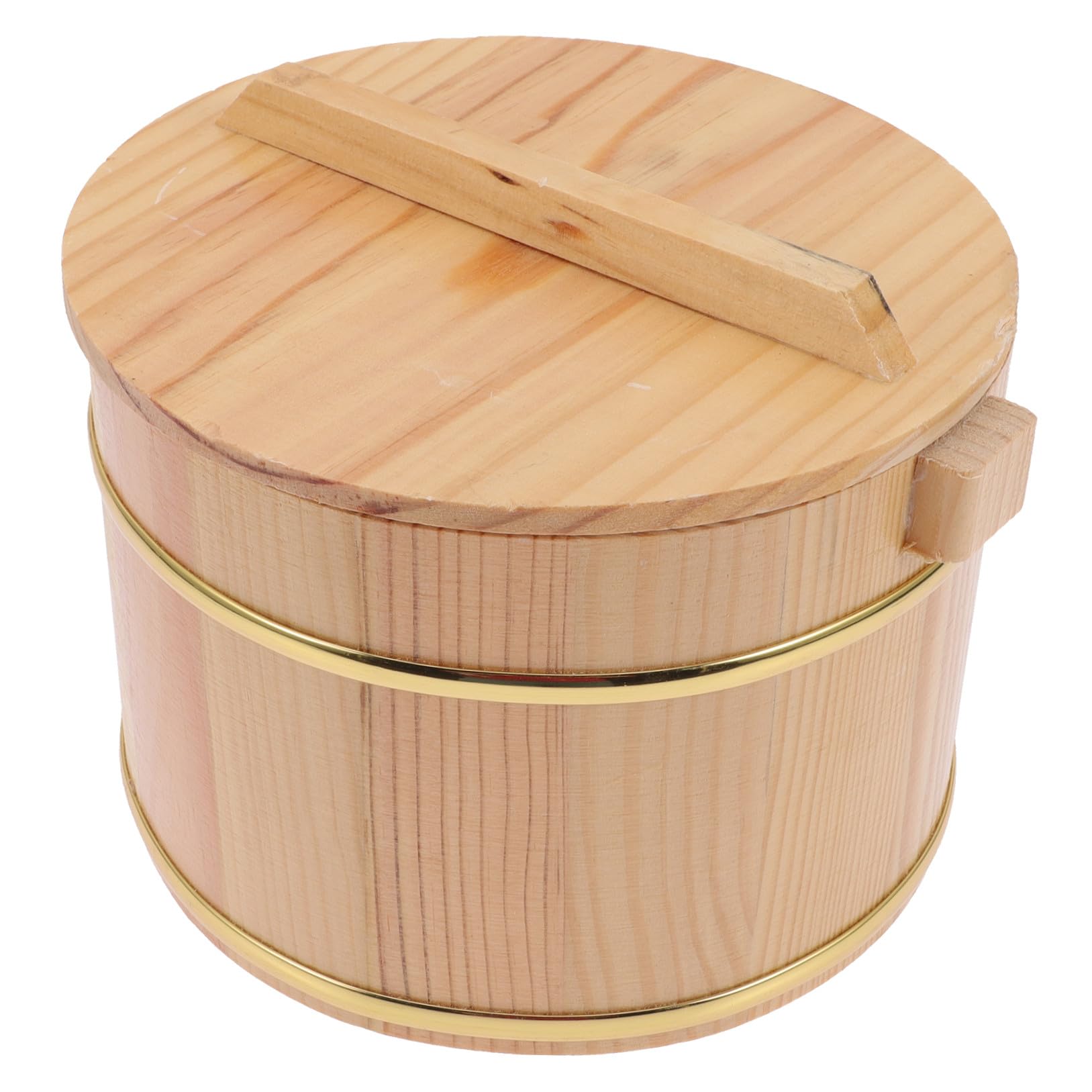 Seau à riz en bois 18 cm récipient cuisine stockage et cuisson vapeur