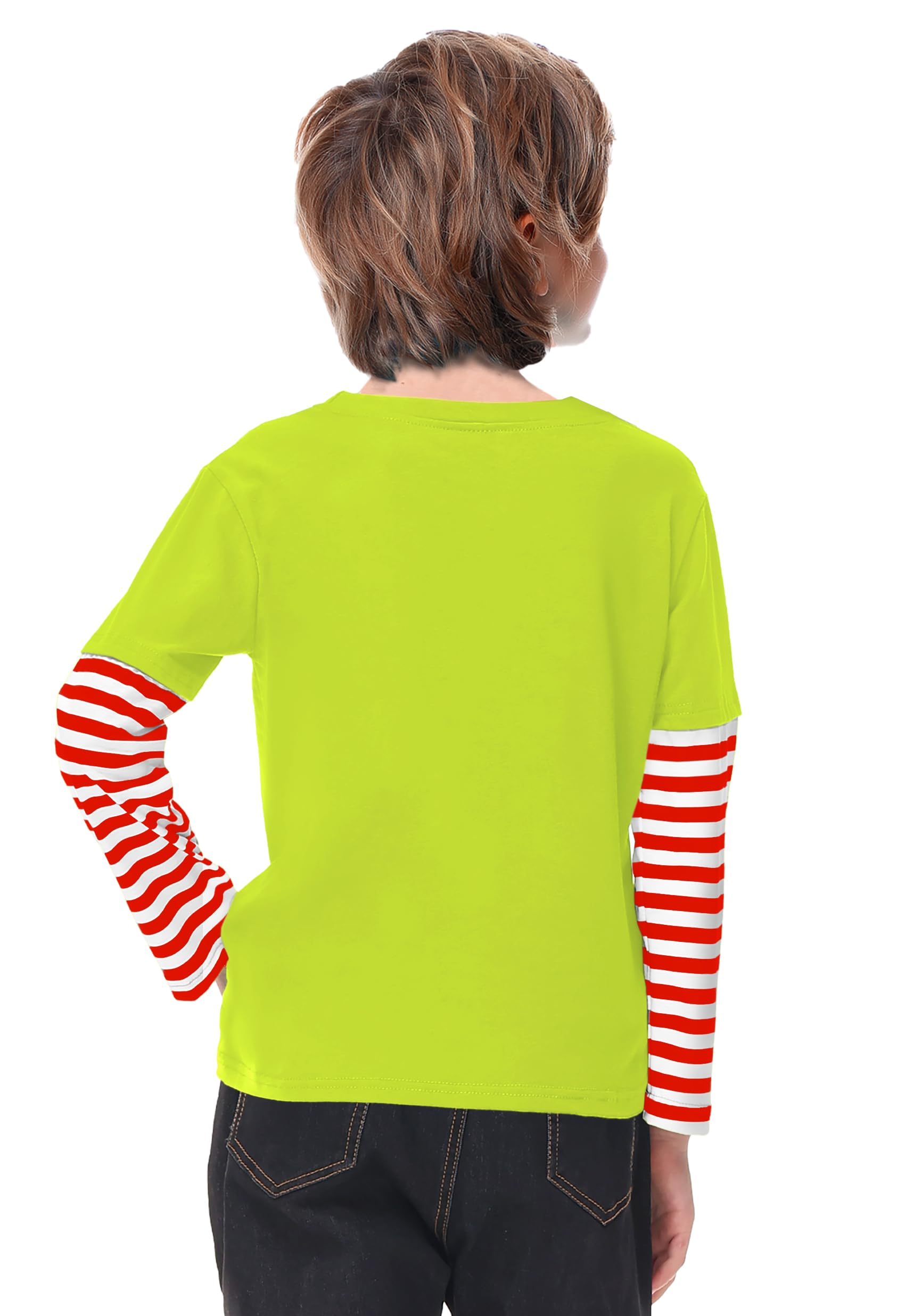 Remimi Unisex Kids Halloween Long Sleeve Shirt Holiday Stripe Shirts 2-12 Years