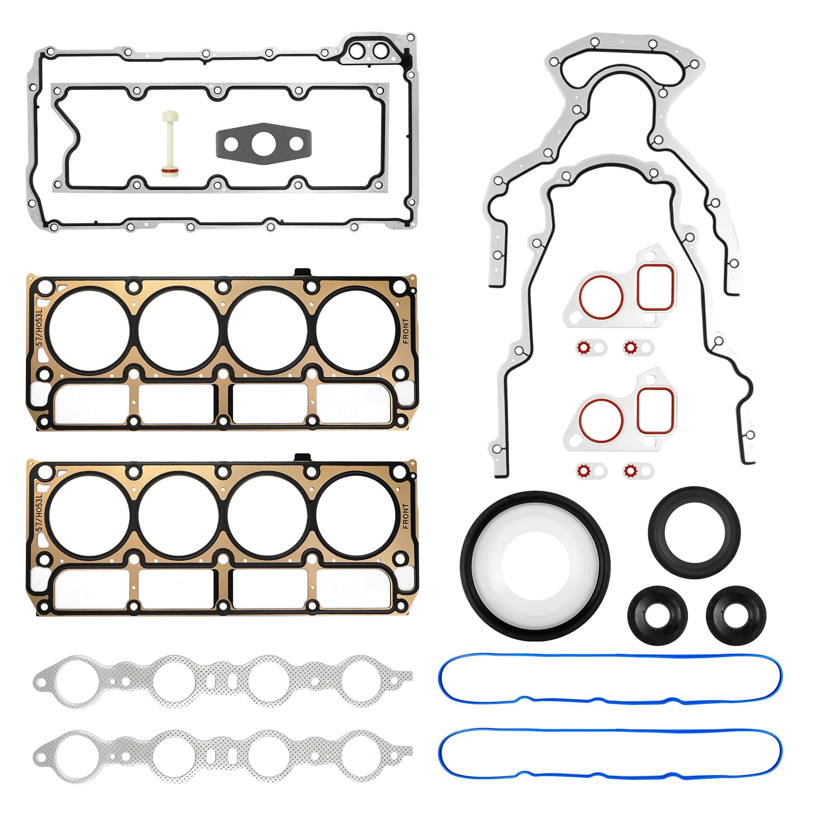 QBselecar GEN 3 III Cylinder Head Gasket Full Set LS Gasket Set Kit Compatible with Chevy GMC Silverado Sierra 1500 2500 1999-2010 Engine LS1 LS6 LQ4