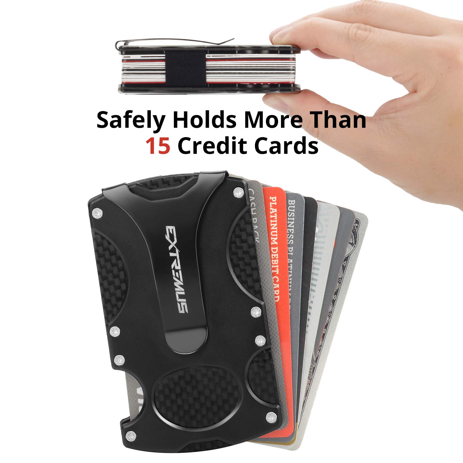 Buy Tactical Wallet, Carbon Fiber Wallet, Money Clip, RFID Blocking