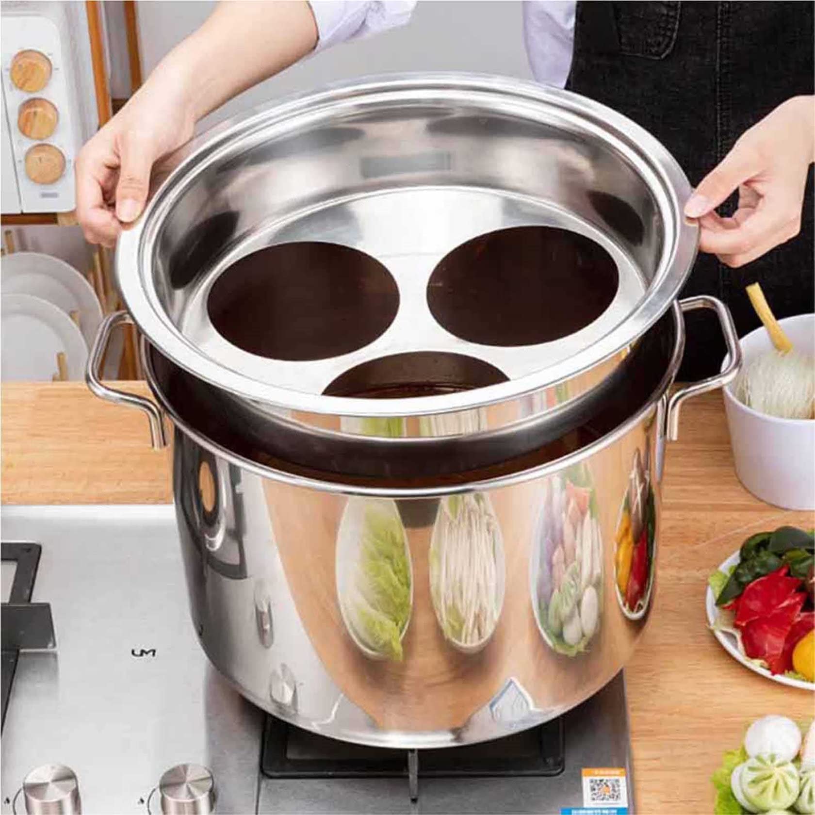 Olla para Pasta - Olla para cocinar Pasta, Recipiente para Insertar Utensilios de Cocina, Olla de Acero Inoxidable con colador