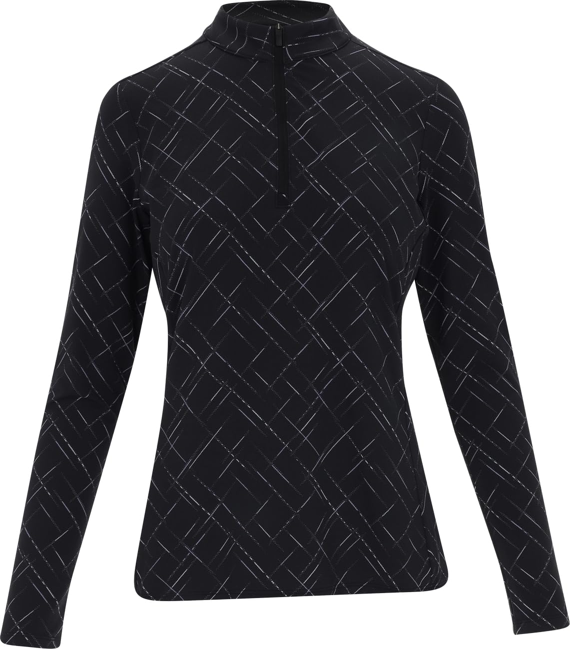 adidas Women's Ultimate365 Printed Quarter-Zip Mock Neck Top