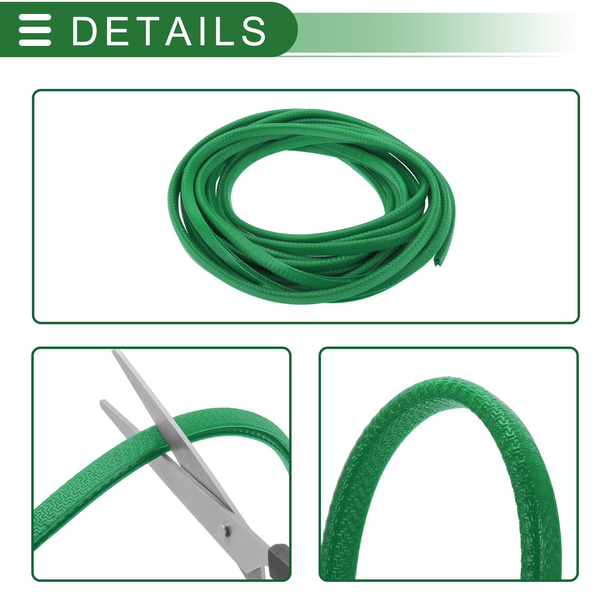 Motoforti Striscia Protettiva Per Bordi Porta Auto Verde 8m PVC Antigraffio
