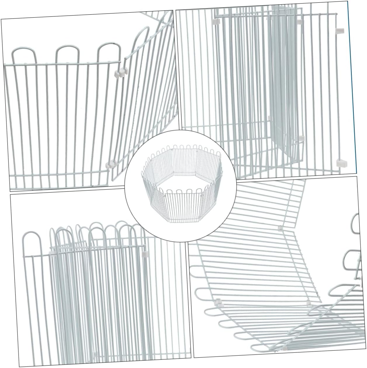 8Pcs Assemble Pet Cage for Small Animals Durable Wire Fence for Hamsters Hedgehogs Guinea Pigs Easy Assembly Play Pen