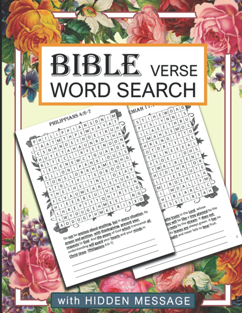 Bible Verse Word Search: Large Print Word Find Puzzle Book | With Hidden Bible Verse Message in Each Puzzle !
