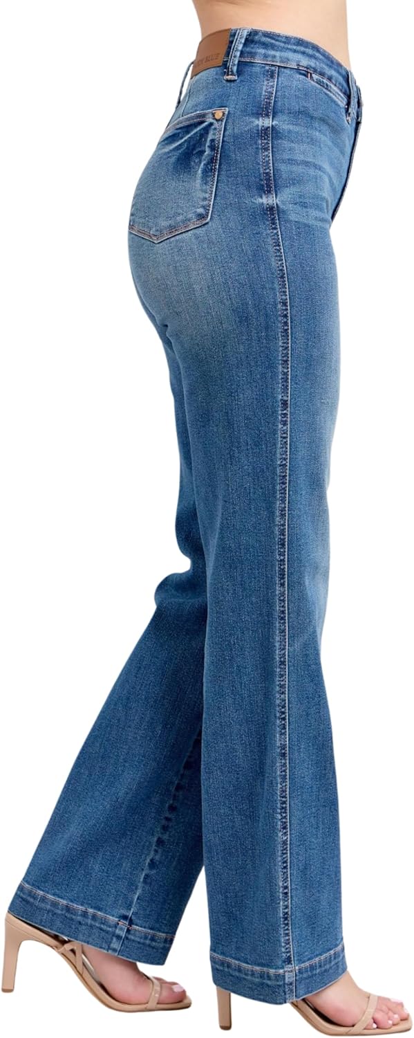 Judy Blue High Waist Straight Denim Trouser, Inseam 32" - Image 7