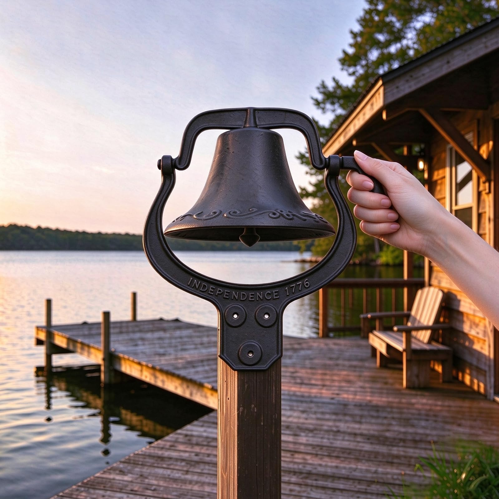 Amazon.com: MYOYAY 14'' Large Heavy Cast Iron Dinner Bell Manually