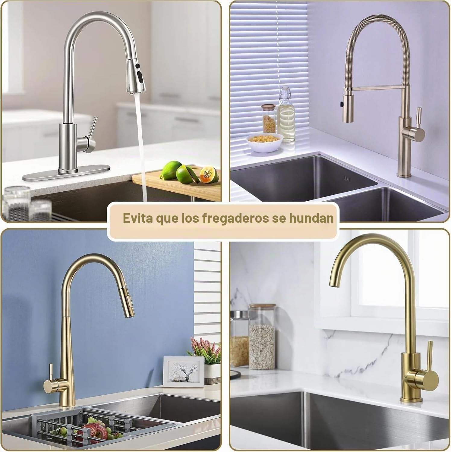 Soportes Para Fregadero Bajo Montaje, 4 Piezas Soportes Para Fregadero Bajo Encimera De Acero Inoxidable, Ajustable Pies De Cocina Para Fregadero De Cocina Y Baño