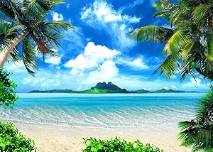 Art Studio Beach Photography Backdrops Ocean Photo Booth Wedding Party Decoration Background Studio Props Vinyl 7x5ft