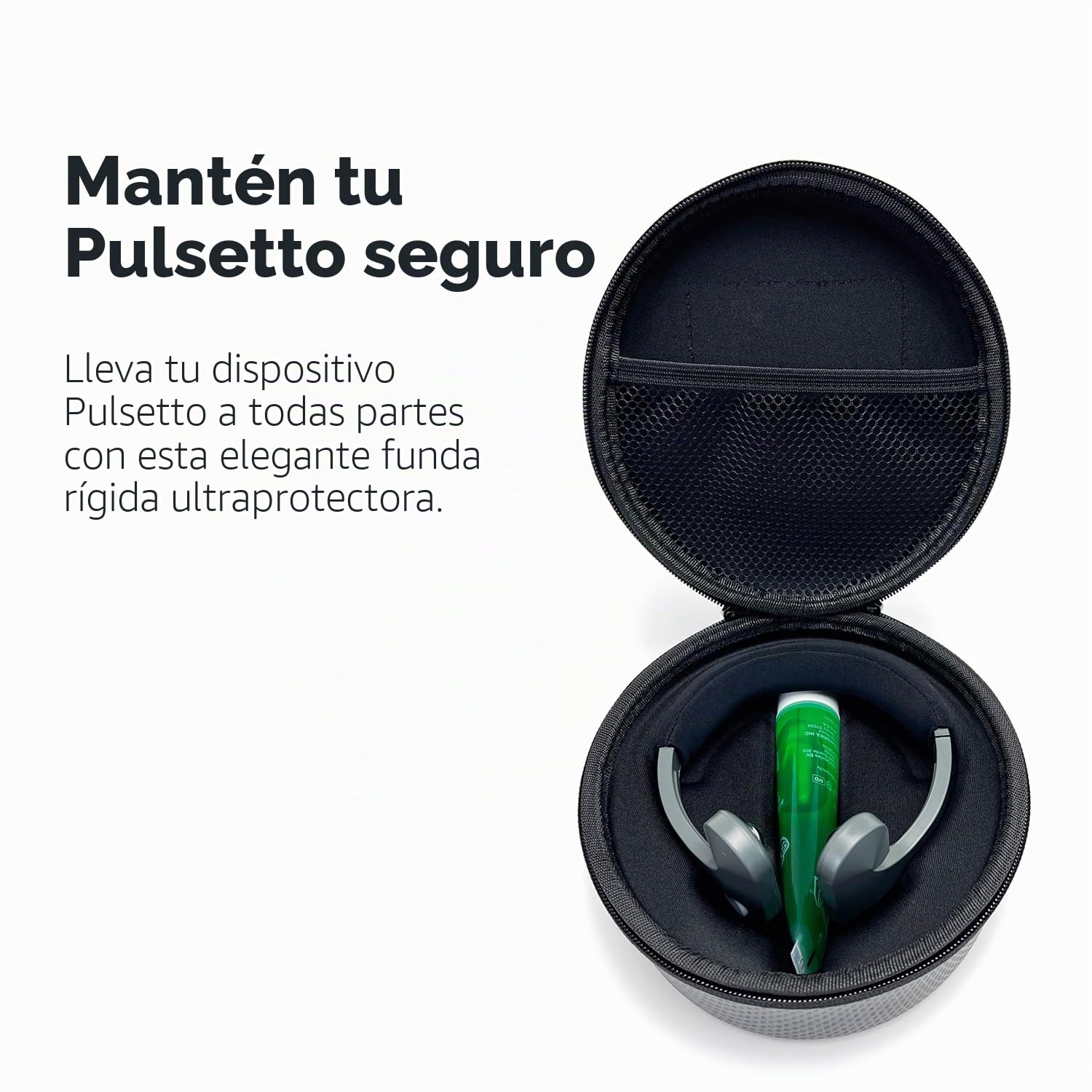Pulsetto Estuche rígido de viaje – Funda protectora para dispositivo de estimulación del nervio vago | Compacto y duradero