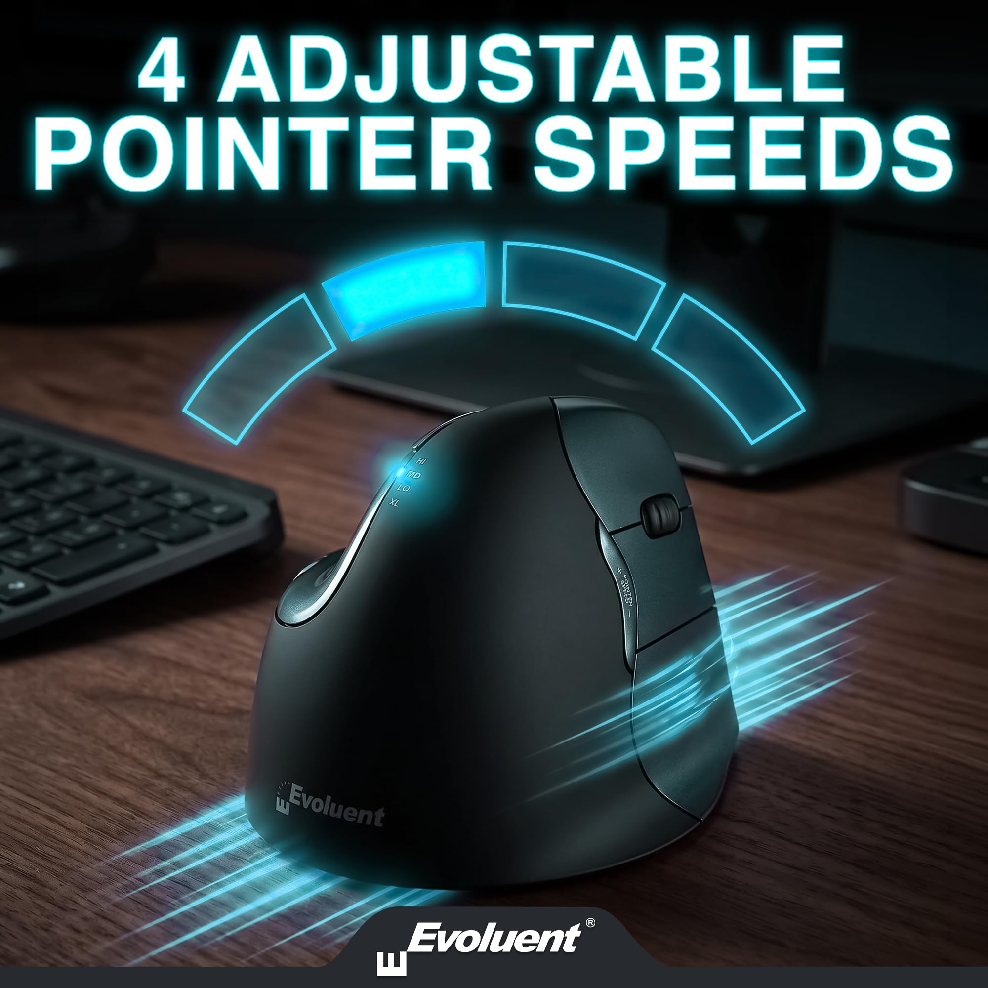 Evoluent Vm4Rw Mouse Verticale Destro Evoluent4 6 Brancolare/Rotella di Scorrimento/In Modalità Wireless