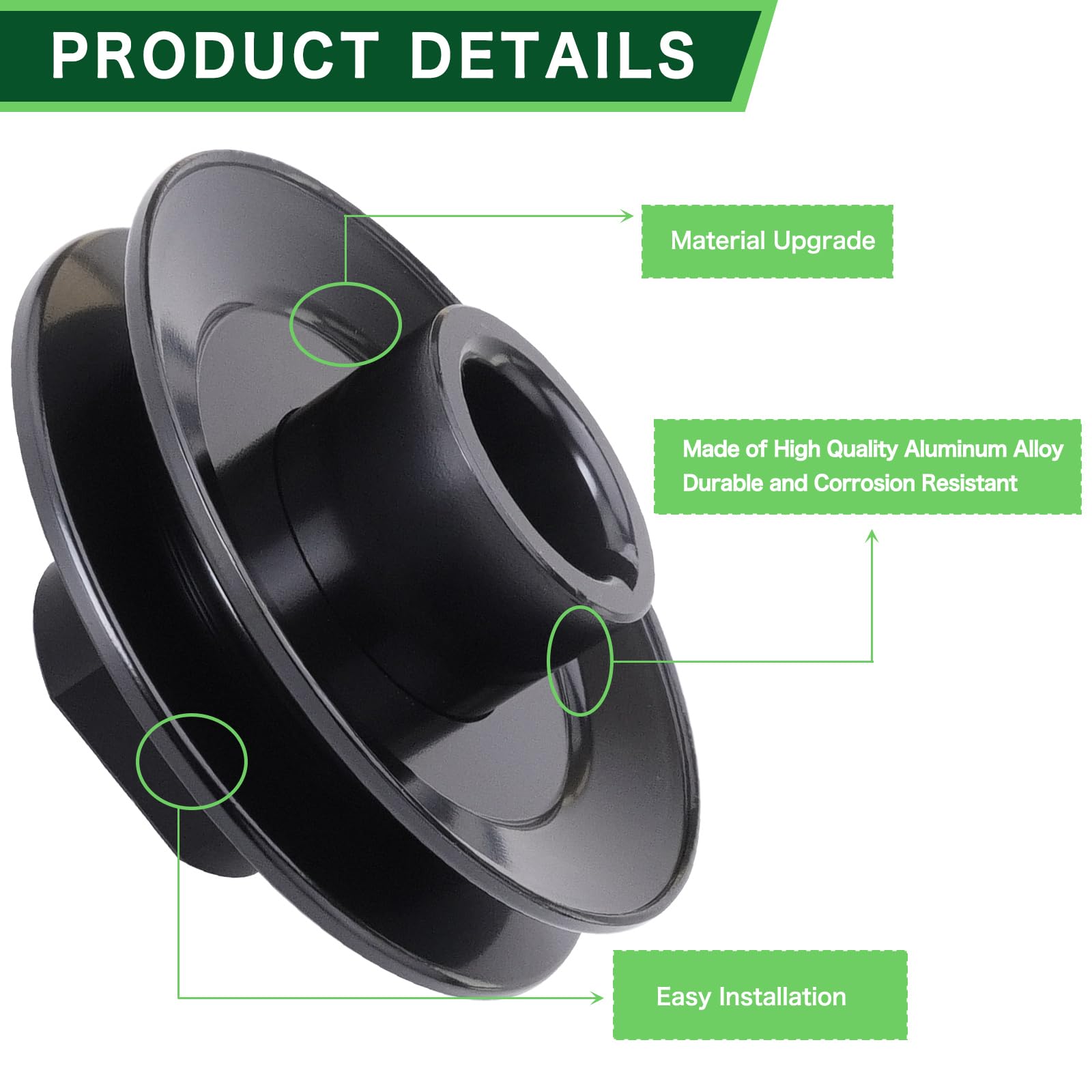 02003417 - Polea de transmisión para cortacésped Drivekohler CUB CA DET 01008808 01008381P 01008381 compatible con Kohler Z Force Tank 42 44 48 50 54 pulgadas