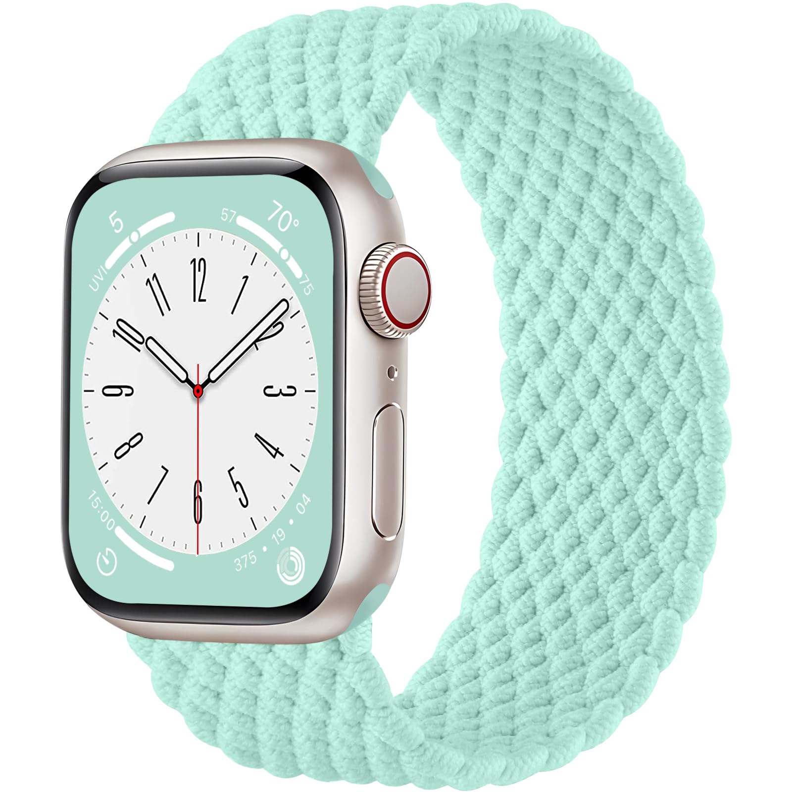 Maledan Braided Solo Loop Strap Compatible with Apple Watch Strap 38mm 40mm 41mm 42mm 44mm 45mm 46mm 49mm for Women Men, Adjustable Stretchy Sport Band for iWatch SE Series 10 9 8 7 6 5 4 3 2 1 — view 14
