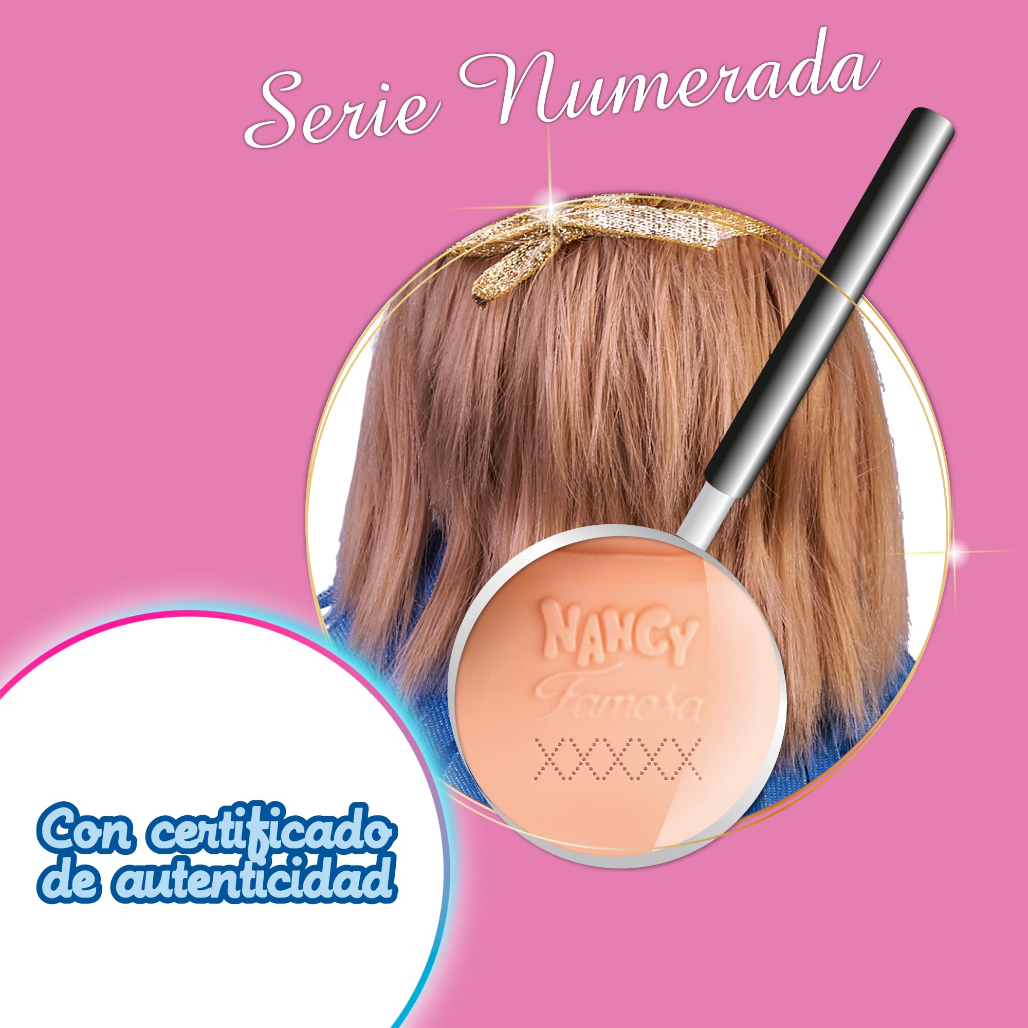 Nancy Colección Jean's, Muñeca Rubia Reedición de 1989 con Conjunto Vaquero y Botas, Muñeca para Coleccionistas con Certificado Oficial, Famosa (NAC64000)