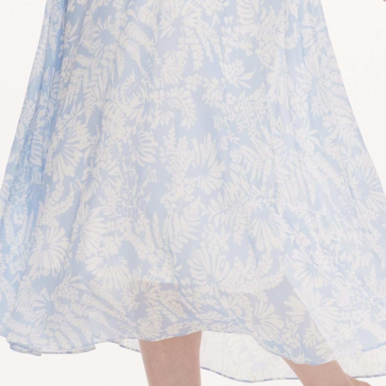 GOELIA Skirts for Women Summer Bohemian Floral Print Skirt Women's Midi Casual Flowy Skirt for Beach Party Holiday