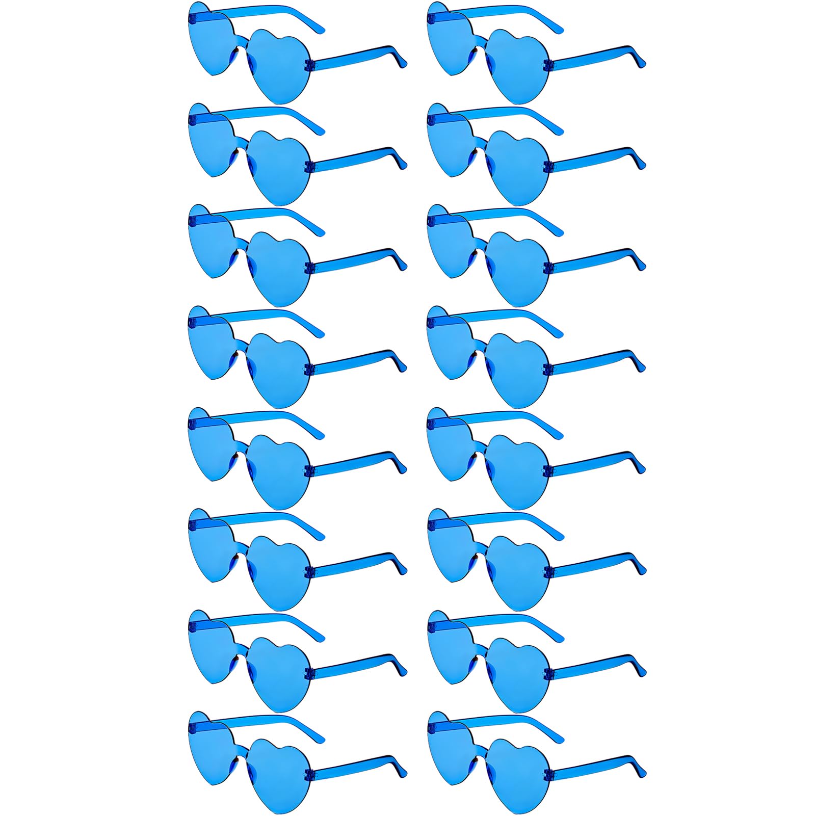 14 16 18 Pairs Heart Shaped Sunglasses Candy Color Rimless Fun Heart Glasses for Women Party Favors