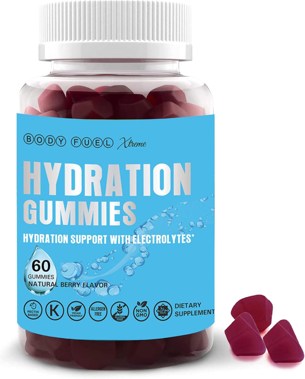 Electrolytes Hydration Gummies Salty Berry Natural Flavor