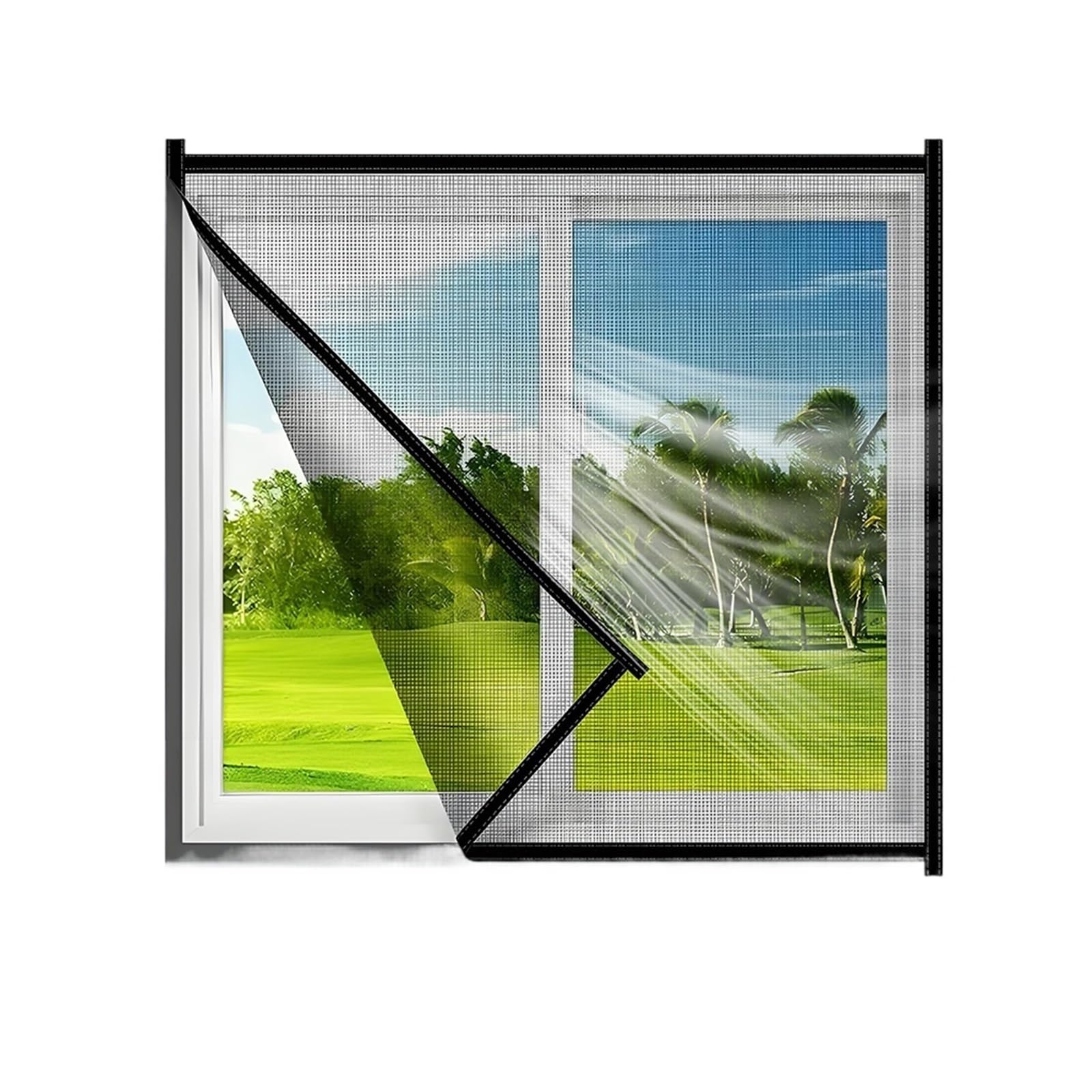 Trryuip Width 55Cm Door Fly Screen Black Fiberglass Mesh Invisible Window Screen Custom Size Mosquito Net Effectively Protect Against Mosquitoes And Flies