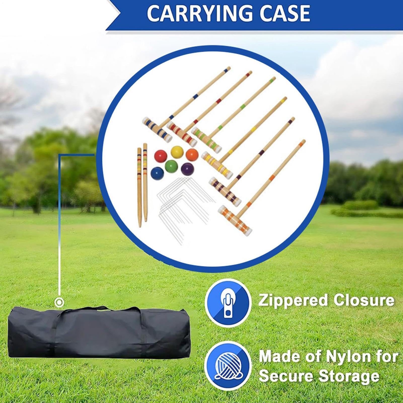 Spikes Ball Set, Ball Game Juego 6 jugadores Juegos familiares al aire | Juego de bolos de madera reutilizable, kit deportivo al aire libre para hombres, mujeres
