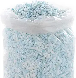 Linenspa Espuma viscoelástica desfiada – espuma artesanal – enchimento de substituição para travesseiros, pufes, cadeiras, camas para cães, animais de pelúcia e artesanato, 1,1 kg, azul