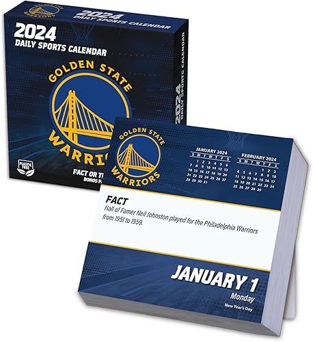 Turner Sports 24998053074 - Calendario 2024 de Golden State Warriors