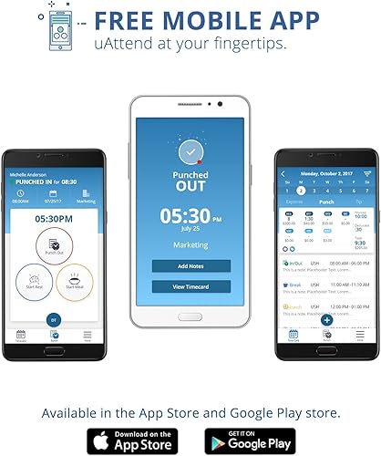 Miniatura 5 de uAttend BN6000 Sistema biométrico de reloj de tiempo para pequeñas empresas con tarjetas de tiempo de empleados basadas en la nube
