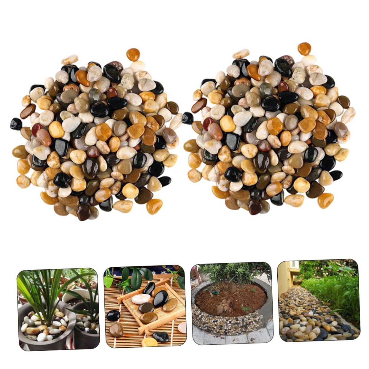 BESPORTBLE 2taschen Natursteine Für Aquarium Und Garten Bunte Kieselsteine Für Pflanzen Vasen Und Dekorationen Für Und Aquarien-