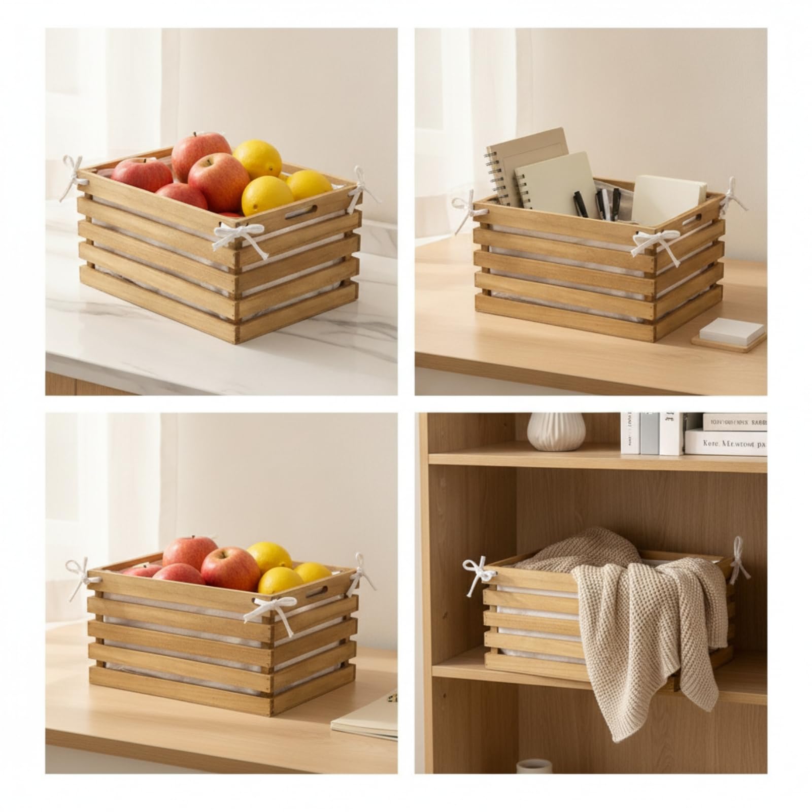 Sharplace Caja Organizadora Rústica , 37 27 18cm