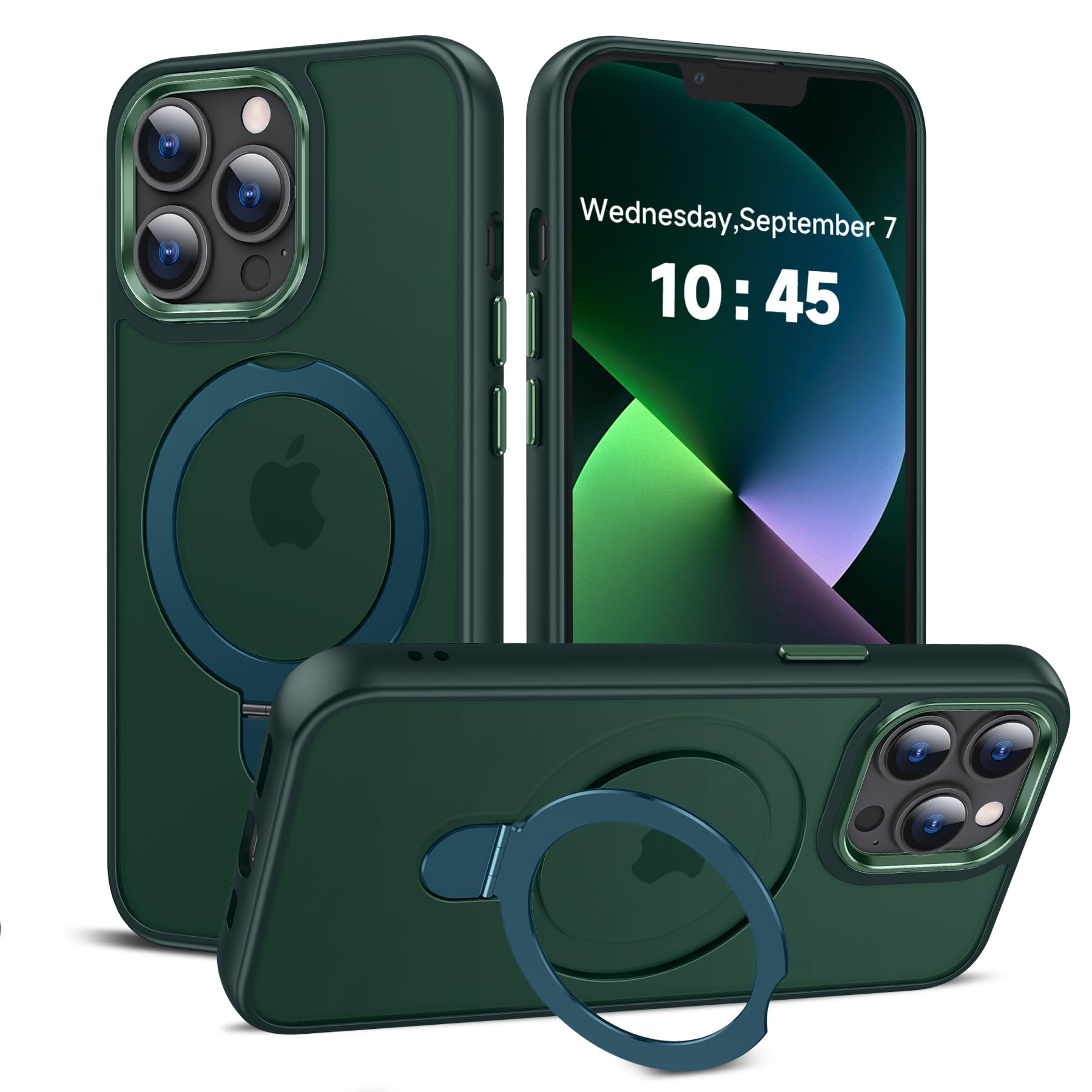 Coque iPhone 13 Pro MagSafe LeYi avec béquille rotative et protection militaire antichoc - 8