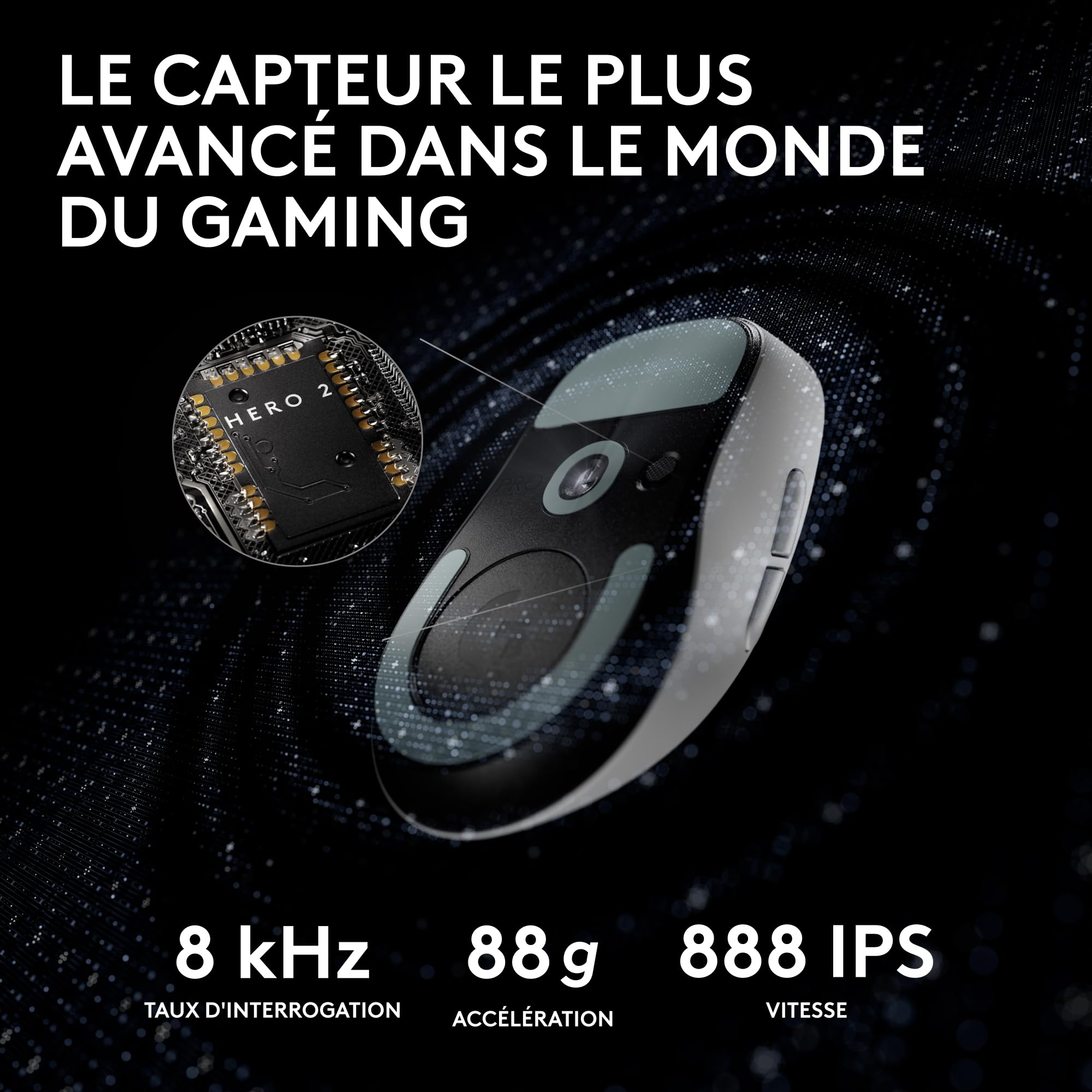 Logitech G PRO X SUPERLIGHT 2 - wireless gaming mouse, Pro-Grade 60g with 5 pulsanti programmabili, Versione Est Europa, 44.0 - 3