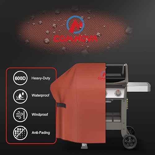 Miniatura 36 de Cubierta de parrilla de gas para barbacoa, 48 pulgadas para Weber Spirit 2, impermeable, resistente a la intemperie, resistente a los rayos UV y a